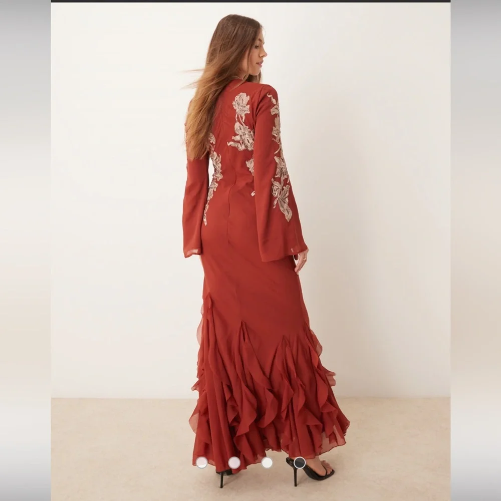 ASOS Ruffle Embellished Dresss - Picture 5 of 5